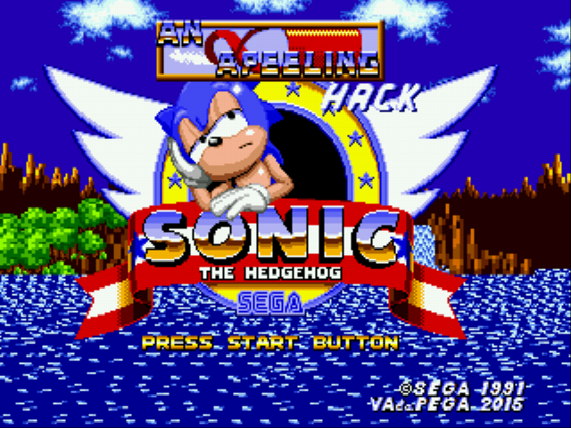 An Apeeling Sonic Hack Title Screen